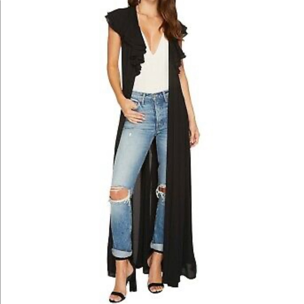 Show Me Your Mumu Rapunzel Cape Duster in Black